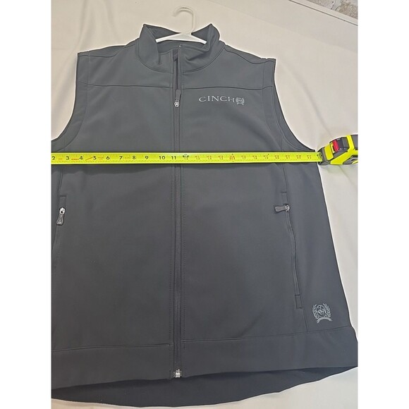 Cinch® Men's Black Solid Bonded Vest MWV1012010 SZ L  METALLIC REBEL LOGO - Picture 10 of 13